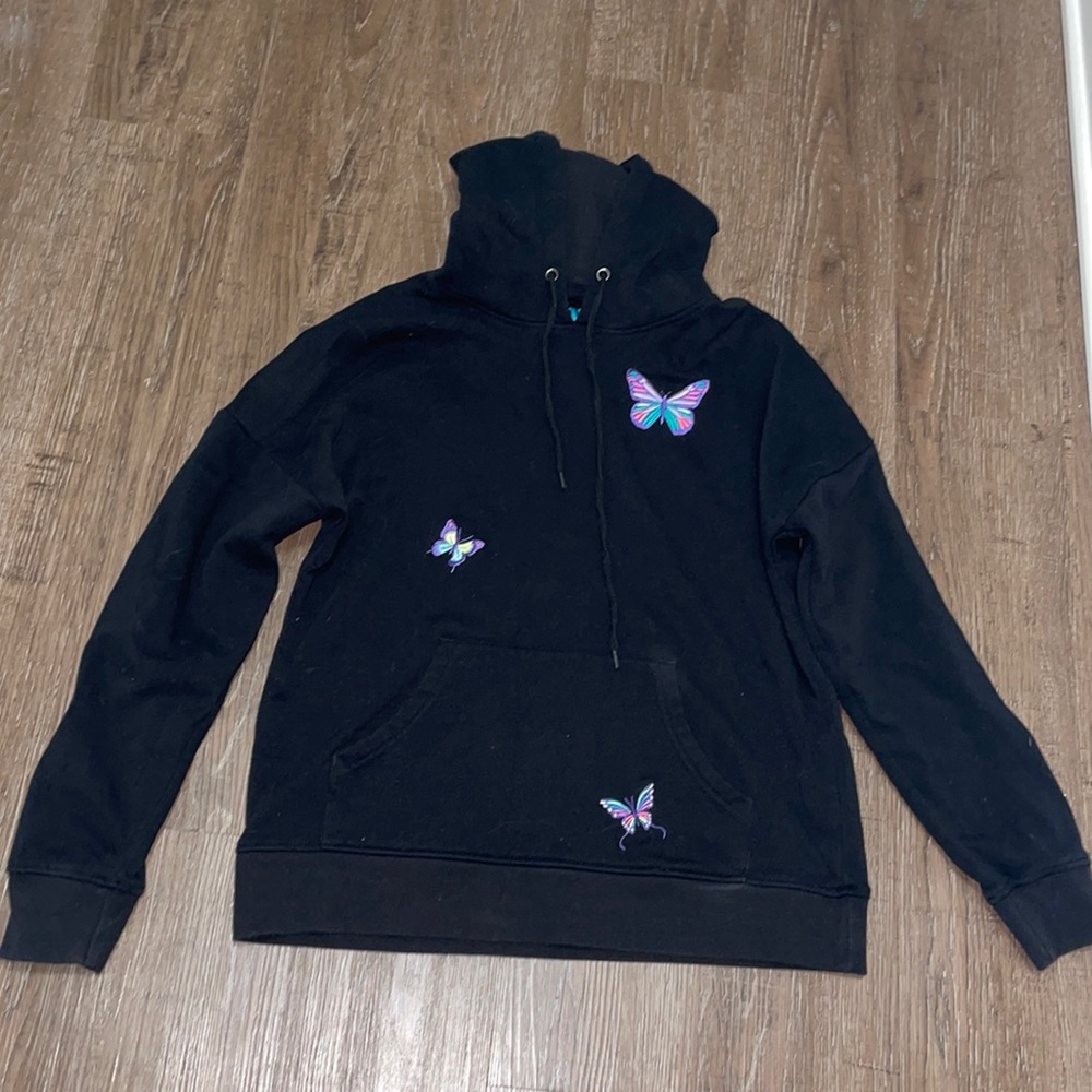 aLaB Hoodie with Butterflies Size Small